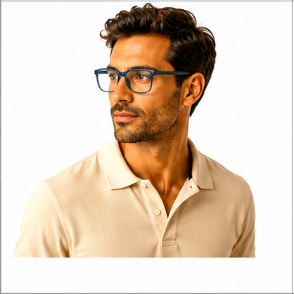 Paddington Blue Rectangle Prescription Glasses - image 7