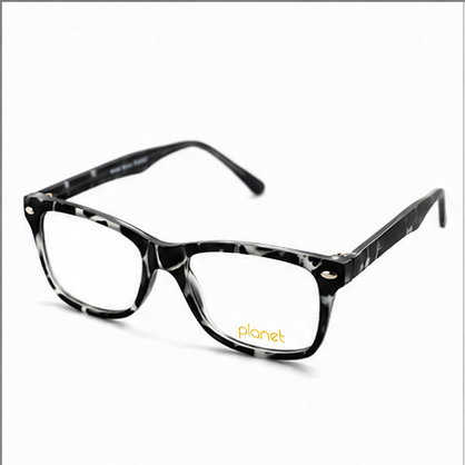 Planet 47 Black Mottle Rectangle Prescription Glasses - image 1