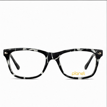 Planet 47 Black Mottle Rectangle Prescription Glasses - image 2