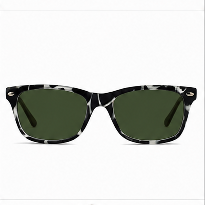 Planet 47 Black Mottle Rectangle Prescription Glasses - image 5