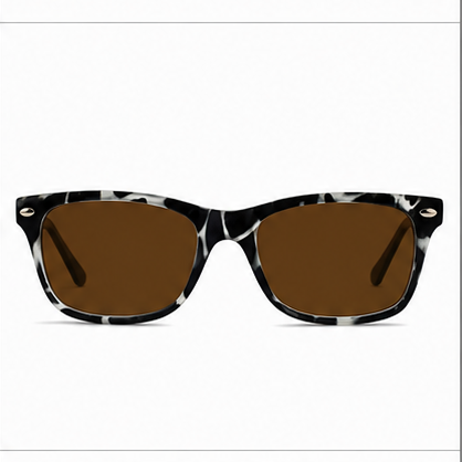 Planet 47 Black Mottle Rectangle Prescription Glasses - image 6
