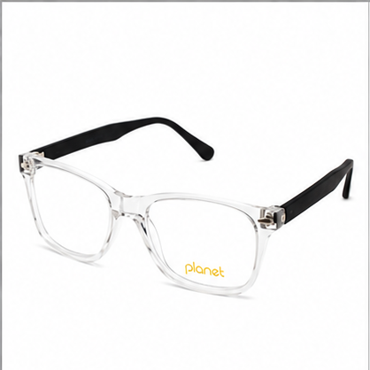 Planet 47 Crystal Black Rectangle Prescription Glasses - image 1
