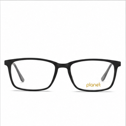 Planet 59 Black Silver Rectangle Prescription Glasses - image 2