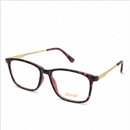 Planet 59 Purple Gold Rectangle Prescription Glasses - image 1