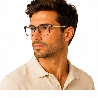 Planet 59 Purple Gold Rectangle Prescription Glasses - image 7