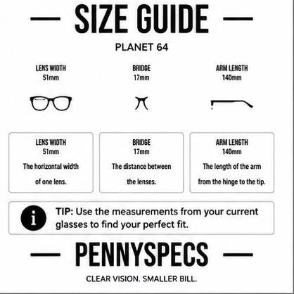 Planet 64 Blue Mix Rectangle Prescription Glasses - image 9