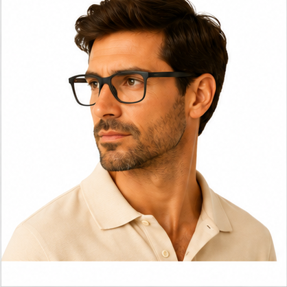 Planet 67 Matt Black Rectangle Prescription Glasses - image 7