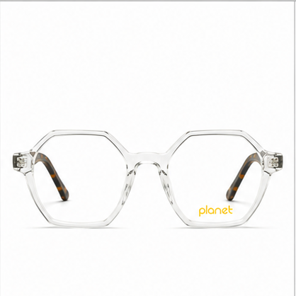 Planet 72 Crystal Tortoise Geometric Prescription Glasses - image 2