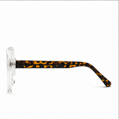 Planet 72 Crystal Tortoise Geometric Prescription Glasses - image 3