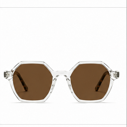Planet 72 Crystal Tortoise Geometric Prescription Glasses - image 6