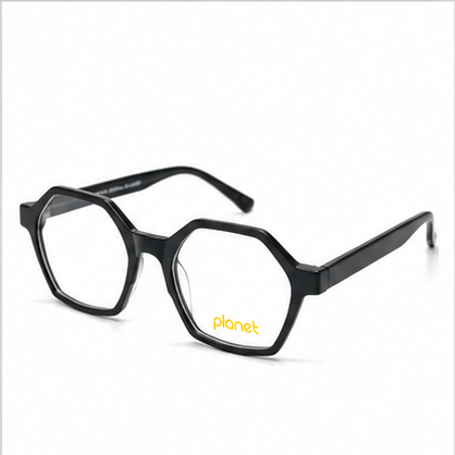 Planet 72 Black Geometric Prescription Glasses - image 1