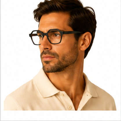 Planet 72 Black Geometric Prescription Glasses - image 7