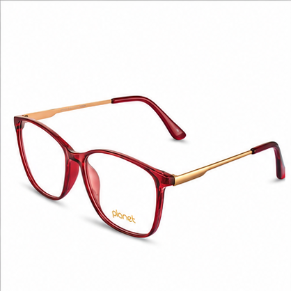 Planet 73 Red Gold Rectangle Prescription Glasses - image 1