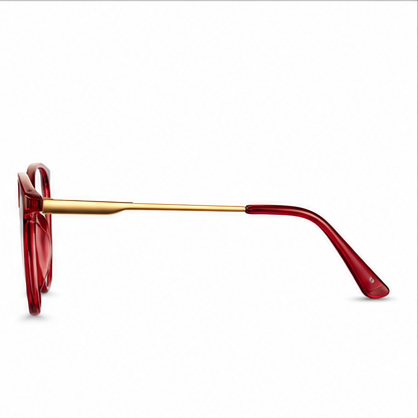 Planet 73 Red Gold Rectangle Prescription Glasses - image 3