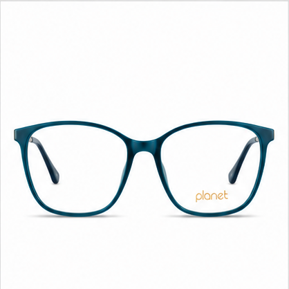 Planet 73 Teal Silver Rectangle Prescription Glasses - image 2
