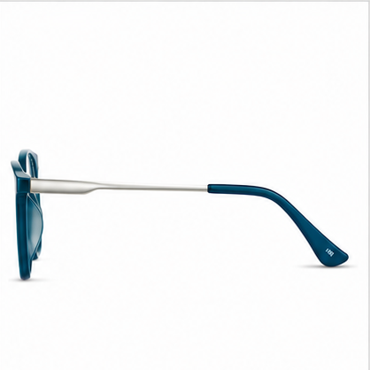 Planet 73 Teal Silver Rectangle Prescription Glasses - image 3