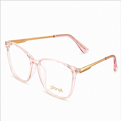 Planet 73 Pink Gold Rectangle Prescription Glasses - image 1