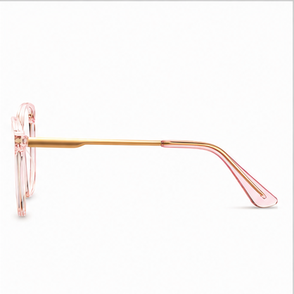 Planet 73 Pink Gold Rectangle Prescription Glasses - image 3