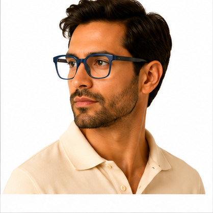 Planet 77 Navy Square Prescription Glasses - image 7