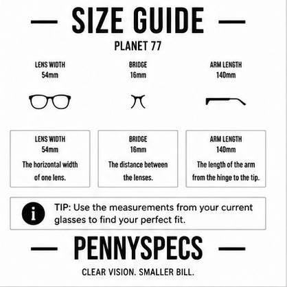 Planet 77 Navy Square Prescription Glasses - image 9