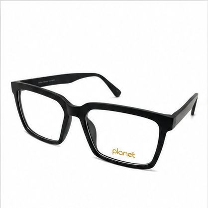 Planet 81 Matt Black Square Prescription Glasses - image 1