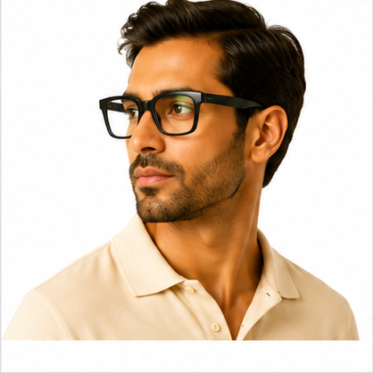 Planet 84 Black Square Prescription Glasses - image 7
