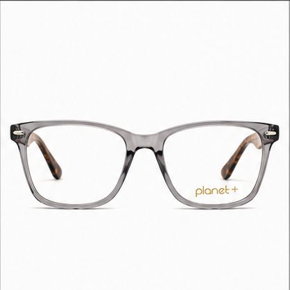 PLANET+01 Grey Tortoise Rectangle Prescription Glasses - image 2