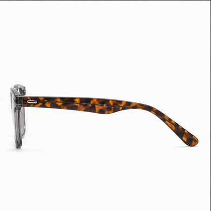 PLANET+01 Grey Tortoise Rectangle Prescription Glasses - image 3