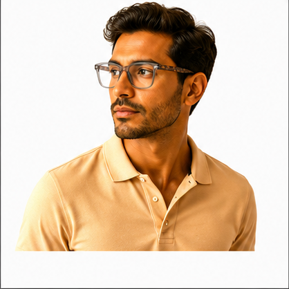PLANET+01 Grey Tortoise Rectangle Prescription Glasses - image 7