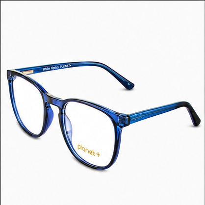 PLANET+19 Crystal Blue Rectangle Prescription Glasses - image 1