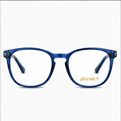 PLANET+19 Crystal Blue Rectangle Prescription Glasses - image 2