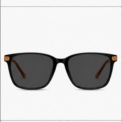 PLANET+25 Black Brown Rectangle Prescription Glasses - image 4