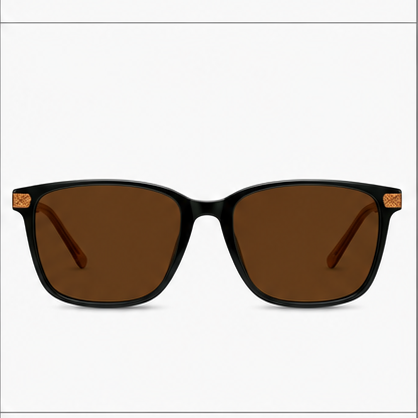 PLANET+25 Black Brown Rectangle Prescription Glasses - image 6