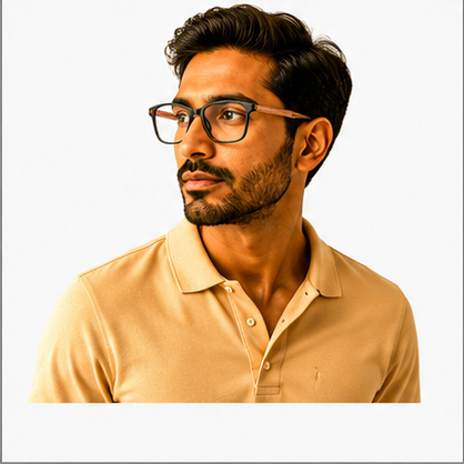 PLANET+25 Black Brown Rectangle Prescription Glasses - image 7