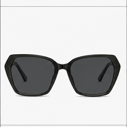 PLANET+26 Shiny Black Geometric Prescription Glasses - image 4
