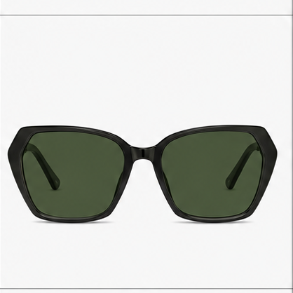 PLANET+26 Shiny Black Geometric Prescription Glasses - image 5