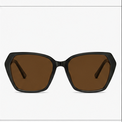 PLANET+26 Shiny Black Geometric Prescription Glasses - image 6