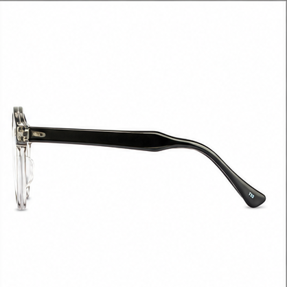 PLANET+28 Black Grey Round Prescription Glasses - image 3