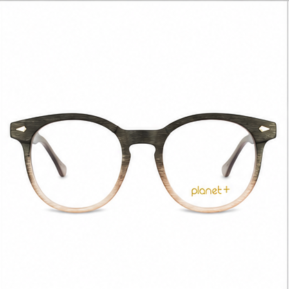 PLANET+28 Black Beige Round Prescription Glasses - image 2