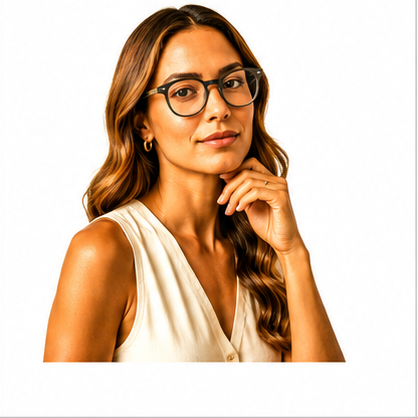PLANET+28 Black Beige Round Prescription Glasses - image 8