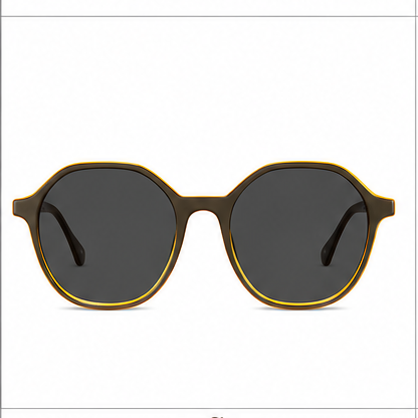 PLANET+29 Brown Yellow Geometric Prescription Glasses - image 4