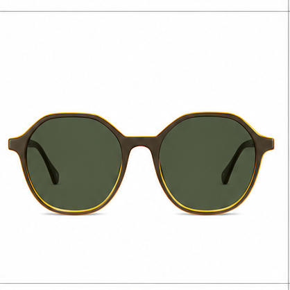 PLANET+29 Brown Yellow Geometric Prescription Glasses - image 5