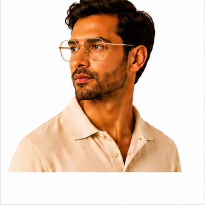 Tommy 21 Gold Aviator Prescription Glasses - image 7