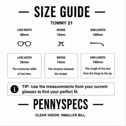 Tommy 21 Black Aviator Prescription Glasses - image 9