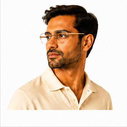 Tommy 28 Gold Rectangle Prescription Glasses - image 7